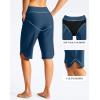 G Gradual Women’s 13″ Long Swim Board Shorts with Pockets High Waisted Quick Dry Beach Swimming Shorts for Women with Liner(Dark Blue)