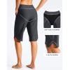 G Gradual Women’s 13″ Long Swim Board Shorts with Pockets High Waisted Quick Dry Beach Swimming Shorts for Women with Liner(Dark Grey)