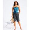 G Gradual Women’s 13″ Long Swim Board Shorts with Pockets High Waisted Quick Dry Beach Swimming Shorts for Women with Liner(Dark Grey)