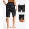 G Gradual Women’s 13″ Long Swim Board Shorts with Pockets High Waisted Quick Dry Beach Swimming Shorts for Women with Liner(Grey Camo)