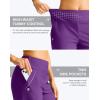 G Gradual Women’s 13″ Long Swim Board Shorts with Pockets High Waisted Quick Dry Beach Swimming Shorts for Women with Liner(Purple)