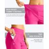 G Gradual Women’s 13″ Long Swim Board Shorts with Pockets High Waisted Quick Dry Beach Swimming Shorts for Women with Liner(Rosy)