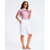 G Gradual Women’s 13″ Long Swim Board Shorts with Pockets High Waisted Quick Dry Beach Swimming Shorts for Women with Liner(White)