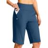 G Gradual Women’s 13″ Long Swim Board Shorts with Pockets High Waisted Quick Dry Beach Swimming Shorts for Women with Liner(Dark Blue)