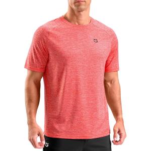 G Gradual Mens Workout Dry Fit Shirts Athletic Performance T-Shirts Moisture Wicking Lightweight Tee Shirts for Gym Running(Watermelon Red)