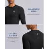 G Gradual Mens Compression Shirt Long Sleeve Moisture Wicking Running Gym Shirts for Men Athletic Workout Base Layer T-Shirt(Black)
