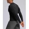G Gradual Mens Compression Shirt Long Sleeve Moisture Wicking Running Gym Shirts for Men Athletic Workout Base Layer T-Shirt(Black)
