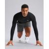 G Gradual Mens Compression Shirt Long Sleeve Moisture Wicking Running Gym Shirts for Men Athletic Workout Base Layer T-Shirt(Black)