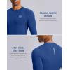 G Gradual Mens Compression Shirt Long Sleeve Moisture Wicking Running Gym Shirts for Men Athletic Workout Base Layer T-Shirt(Blue)