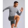 G Gradual Mens Compression Shirt Long Sleeve Moisture Wicking Running Gym Shirts for Men Athletic Workout Base Layer T-Shirt(Light Grey)