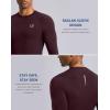 G Gradual Mens Compression Shirt Long Sleeve Moisture Wicking Running Gym Shirts for Men Athletic Workout Base Layer T-Shirt(Maroon)