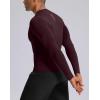 G Gradual Mens Compression Shirt Long Sleeve Moisture Wicking Running Gym Shirts for Men Athletic Workout Base Layer T-Shirt(Maroon)