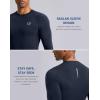 G Gradual Mens Compression Shirt Long Sleeve Moisture Wicking Running Gym Shirts for Men Athletic Workout Base Layer T-Shirt(Navy)