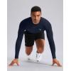 G Gradual Mens Compression Shirt Long Sleeve Moisture Wicking Running Gym Shirts for Men Athletic Workout Base Layer T-Shirt(Navy)