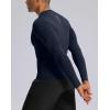 G Gradual Mens Compression Shirt Long Sleeve Moisture Wicking Running Gym Shirts for Men Athletic Workout Base Layer T-Shirt(Navy)