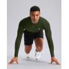 G Gradual Mens Compression Shirt Long Sleeve Moisture Wicking Running Gym Shirts for Men Athletic Workout Base Layer T-Shirt(Olive)