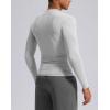 G Gradual Mens Compression Shirt Long Sleeve Moisture Wicking Running Gym Shirts for Men Athletic Workout Base Layer T-Shirt(Platinum Grey)