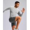 G Gradual Mens Compression Shirt Long Sleeve Moisture Wicking Running Gym Shirts for Men Athletic Workout Base Layer T-Shirt(Platinum Grey)