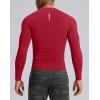 G Gradual Mens Compression Shirt Long Sleeve Moisture Wicking Running Gym Shirts for Men Athletic Workout Base Layer T-Shirt(Red)