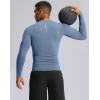 G Gradual Mens Compression Shirt Long Sleeve Moisture Wicking Running Gym Shirts for Men Athletic Workout Base Layer T-Shirt(Slate Blue)