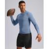 G Gradual Mens Compression Shirt Long Sleeve Moisture Wicking Running Gym Shirts for Men Athletic Workout Base Layer T-Shirt(Slate Blue)