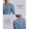 G Gradual Mens Compression Shirt Long Sleeve Moisture Wicking Running Gym Shirts for Men Athletic Workout Base Layer T-Shirt(Slate Blue)