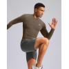 G Gradual Mens Compression Shirt Long Sleeve Moisture Wicking Running Gym Shirts for Men Athletic Workout Base Layer T-Shirt(Taupe)