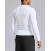 G Gradual Mens Compression Shirt Long Sleeve Moisture Wicking Running Gym Shirts for Men Athletic Workout Base Layer T-Shirt(White)