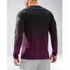 Men’s Sun Protection Long Sleeve Shirts UPF 50+(Gradient Black Rose)