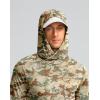 Men’s Sun Protection Shirts UPF 50+ Long Sleeve Hoodie with 2 Pockets UV SPF Fishing Hiking Rash Guard Shirts(Olivine Brown Camo)