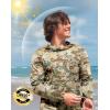 Men’s Sun Protection Shirts UPF 50+ Long Sleeve Hoodie with 2 Pockets UV SPF Fishing Hiking Rash Guard Shirts(Olivine Brown Camo)