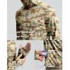 Men’s Sun Protection Shirts UPF 50+ Long Sleeve Hoodie with 2 Pockets UV SPF Fishing Hiking Rash Guard Shirts(Olivine Brown Camo)