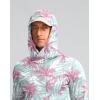 Men’s Sun Protection Shirts UPF 50+ Long Sleeve Hoodie with 2 Pockets UV SPF Fishing Hiking Rash Guard Shirts(Pink Coconut Tree)