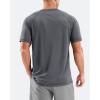 Men’s Swim Shirts Rash Guard UPF 50+ Sun Protection Short Sleeve T-Shirts Workout Dry Fit Tee for Pool, Beach, Trip(Dark Grey)