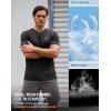 Men’s Workout Breathable Grid T-Shirts Dry Fit UPF 50+ Sun Shirts Lightweight Cooling Tee for Athletic, Running, Hiking(Black)