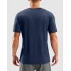 Men’s Workout Breathable Grid T-Shirts Dry Fit UPF 50+ Sun Shirts Lightweight Cooling Tee for Athletic, Running, Hiking(Indigo Navy)