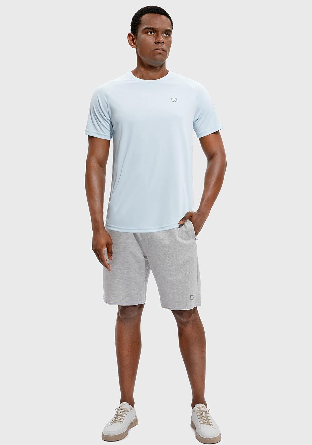 imageG Gradual Mens Workout Quick Dry TShirts Short Sleeve Lightweight Cooling Gym Shirts Tee for Running Beach Hiking1 Pack Sky Blue