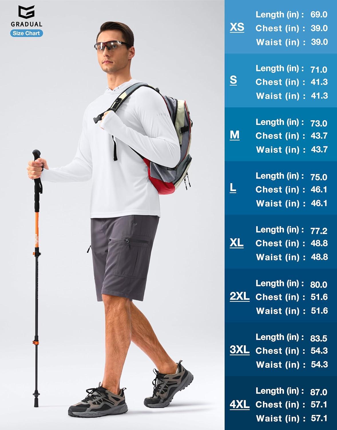 imageMens Sun Protection Hoodie Shirt UPF 50 Long Sleeve Fishing Rash Guard UV SPF Summer Lightweight Hiking Shirt for MenBlue
