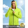 G Gradual Men’s UPF 50+ Sun Protection Hoodie Jacket Lightweight Full Zip Hoodies Long Sleeve Shirts for Men Hiking Fishing(Fluorescent Green)