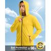 G Gradual Men’s UPF 50+ Sun Protection Hoodie Jacket Lightweight Full Zip Hoodies Long Sleeve Shirts for Men Hiking Fishing(Yellow)