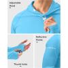 Men’s Sun Protection Hoodie Shirt UPF 50+ Long Sleeve Fishing Rash Guard UV SPF Summer Lightweight Hiking Shirt for Men(Blue)