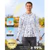 Men’s Sun Protection Hoodie Shirt UPF 50+ Long Sleeve Fishing Rash Guard UV SPF Summer Lightweight Hiking Shirt for Men(Brushstrokes Splatter)