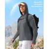 Men’s Sun Protection Hoodie Shirt UPF 50+ Long Sleeve Fishing Rash Guard UV SPF Summer Lightweight Hiking Shirt for Men(Dark Grey)