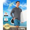 Men’s Sun Protection Hoodie Shirt UPF 50+ Long Sleeve Fishing Rash Guard UV SPF Summer Lightweight Hiking Shirt for Men(Dark Grey)
