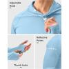 Men’s Sun Protection Hoodie Shirt UPF 50+ Long Sleeve Fishing Rash Guard UV SPF Summer Lightweight Hiking Shirt for Men(Light Blue)