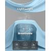 Men’s Sun Protection Hoodie Shirt UPF 50+ Long Sleeve Fishing Rash Guard UV SPF Summer Lightweight Hiking Shirt for Men(Light Blue)