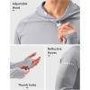 Men’s Sun Protection Hoodie Shirt UPF 50+ Long Sleeve Fishing Rash Guard UV SPF Summer Lightweight Hiking Shirt for Men(Light Grey)