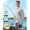 Men’s Sun Protection Hoodie Shirt UPF 50+ Long Sleeve Fishing Rash Guard UV SPF Summer Lightweight Hiking Shirt for Men(Light Grey)