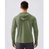Men’s Sun Protection Hoodie Shirt UPF 50+ Long Sleeve Fishing Rash Guard UV SPF Summer Lightweight Hiking Shirt for Men(Olive)