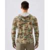 Men’s Sun Protection Hoodie Shirt UPF 50+ Long Sleeve Fishing Rash Guard UV SPF Summer Lightweight Hiking Shirt for Men(Olivine Brown Camo)